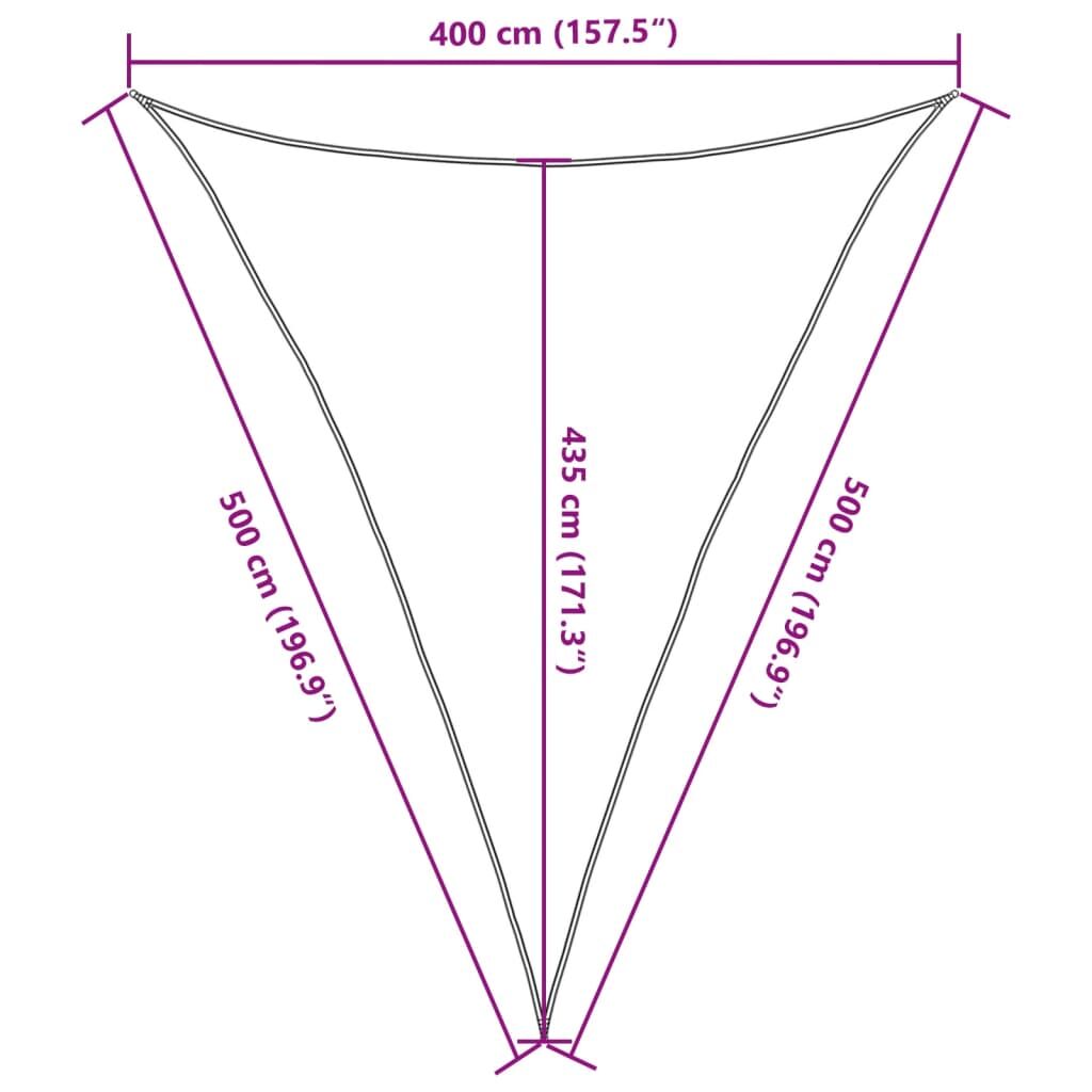 Vidaxl Toldo De Vela Hdpe Marrón 160 G/m² 4x5x5 M_2