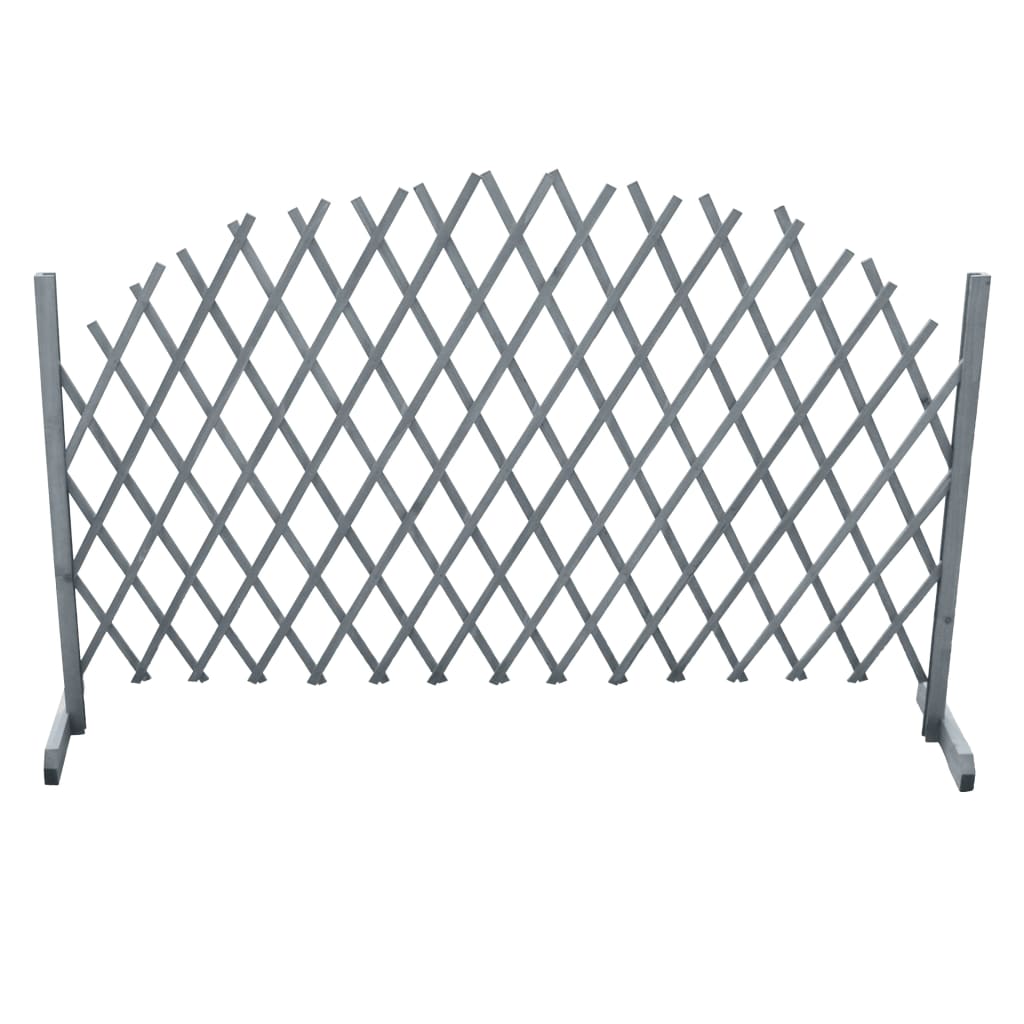 Valla De Enrejado De Madera Maciza De Abeto Gris 1,8x1 M / Vetonek_0