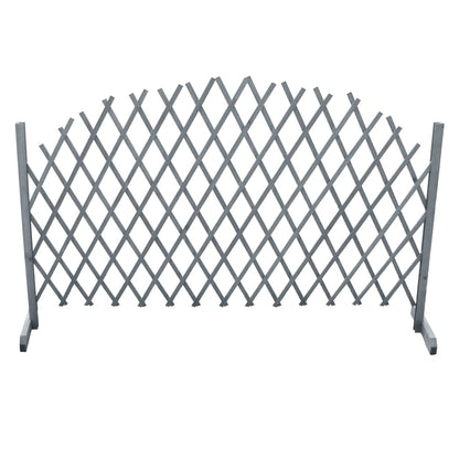 Valla De Enrejado De Madera Maciza De Abeto Gris 1,8x1 M / Vetonek_0