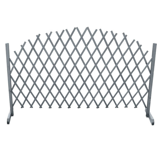Valla De Enrejado De Madera Maciza De Abeto Gris 1,8x1 M / Vetonek_0