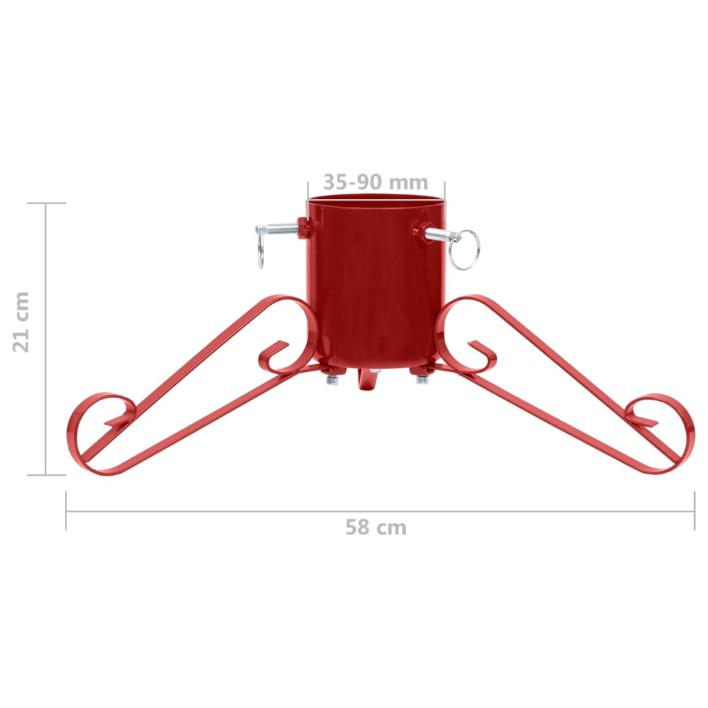 Vidaxl Soporte Para Árbol De Navidad Rojo 58x58x21 Cm_2