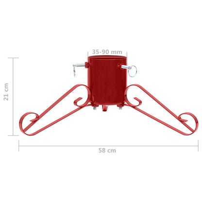 Vidaxl Soporte Para Árbol De Navidad Rojo 58x58x21 Cm_2
