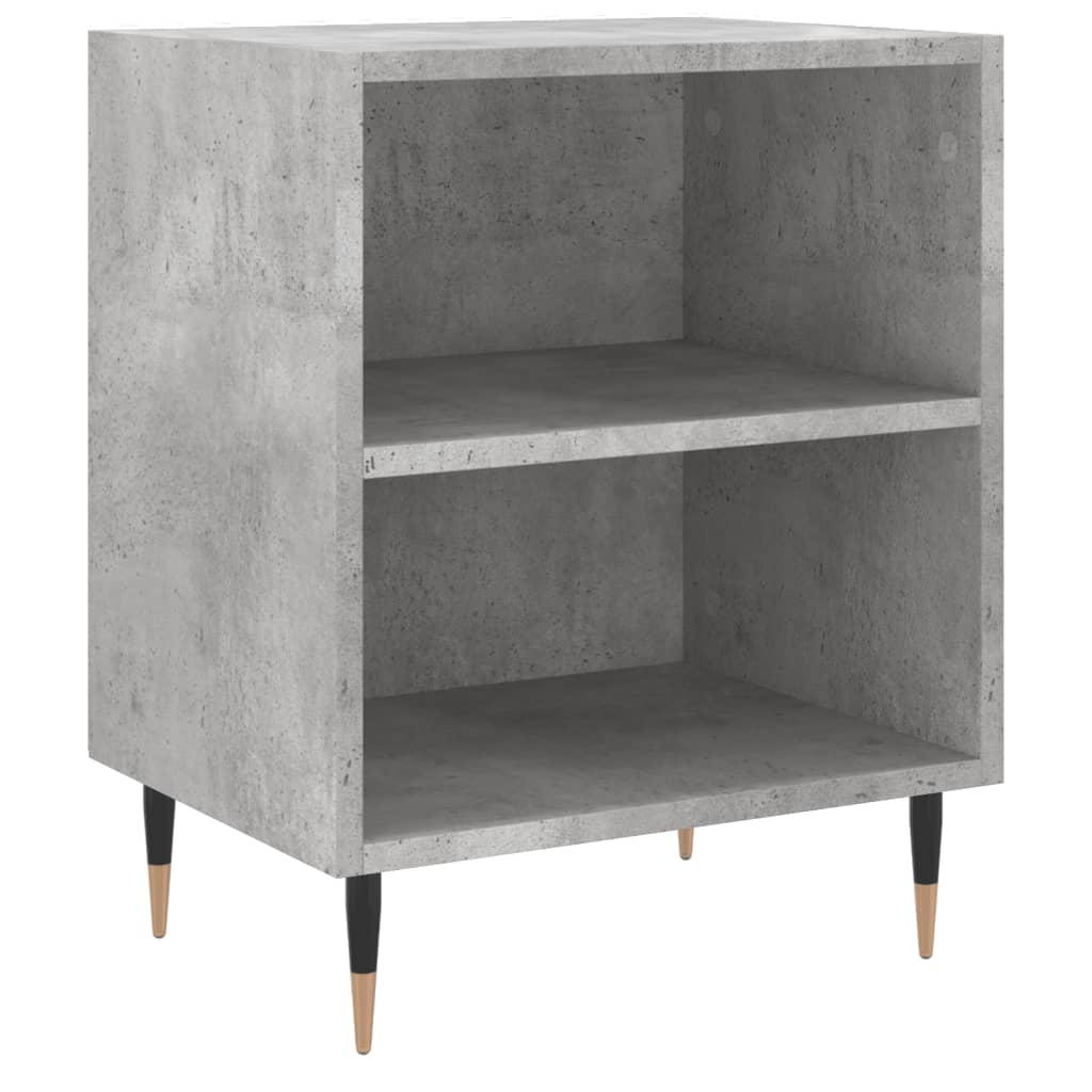 Mesitas De Noche 2 Uds Madera Gris Hormigón 40x30x50 Cm_2