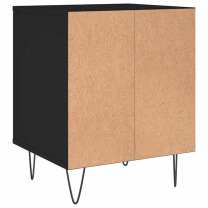 Mesita De Noche Madera De Ingeniería Negro 40x35x50 Cm_4