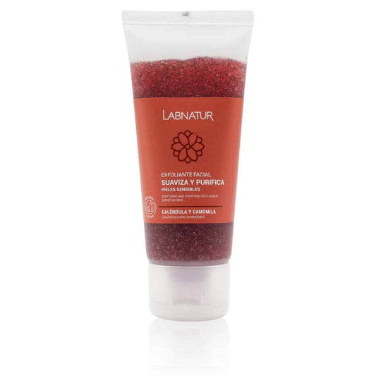 Exfoliante Facial de Caléndula y Camomila Labnatur 100 ml | Gránulos de Coco | Limpieza Suave | Piel Sensible | Vegano_0