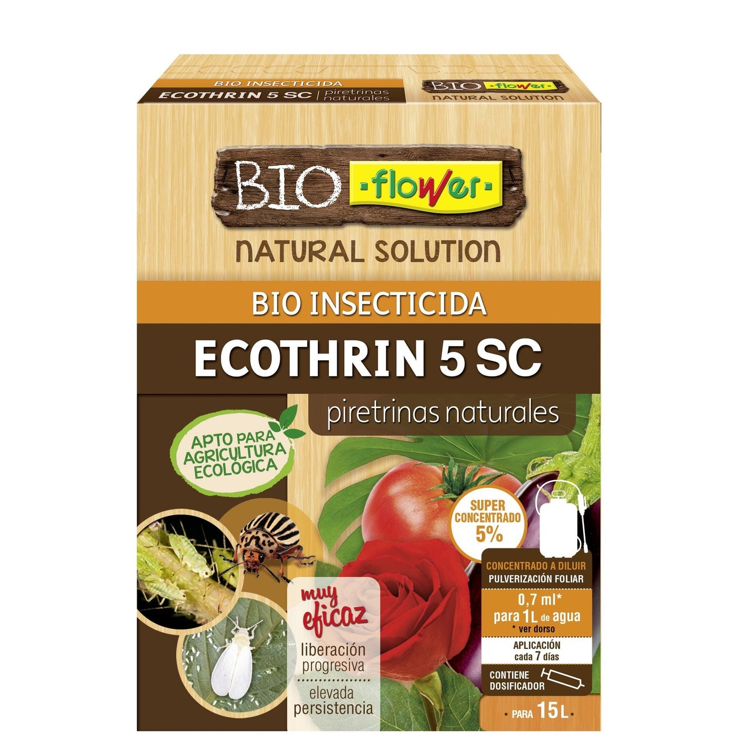 Bio Insecticida Ecothrin concentrao BioFlower 10 ml Concentrado