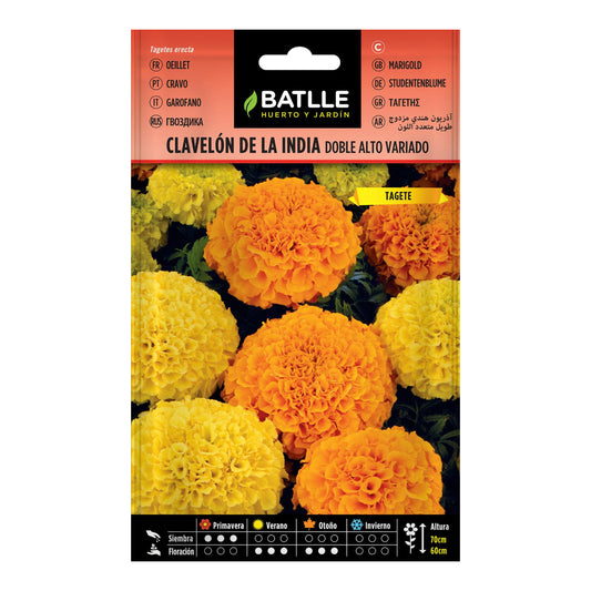 Semillas de Clavelón de la India doble alto variado Batlle
