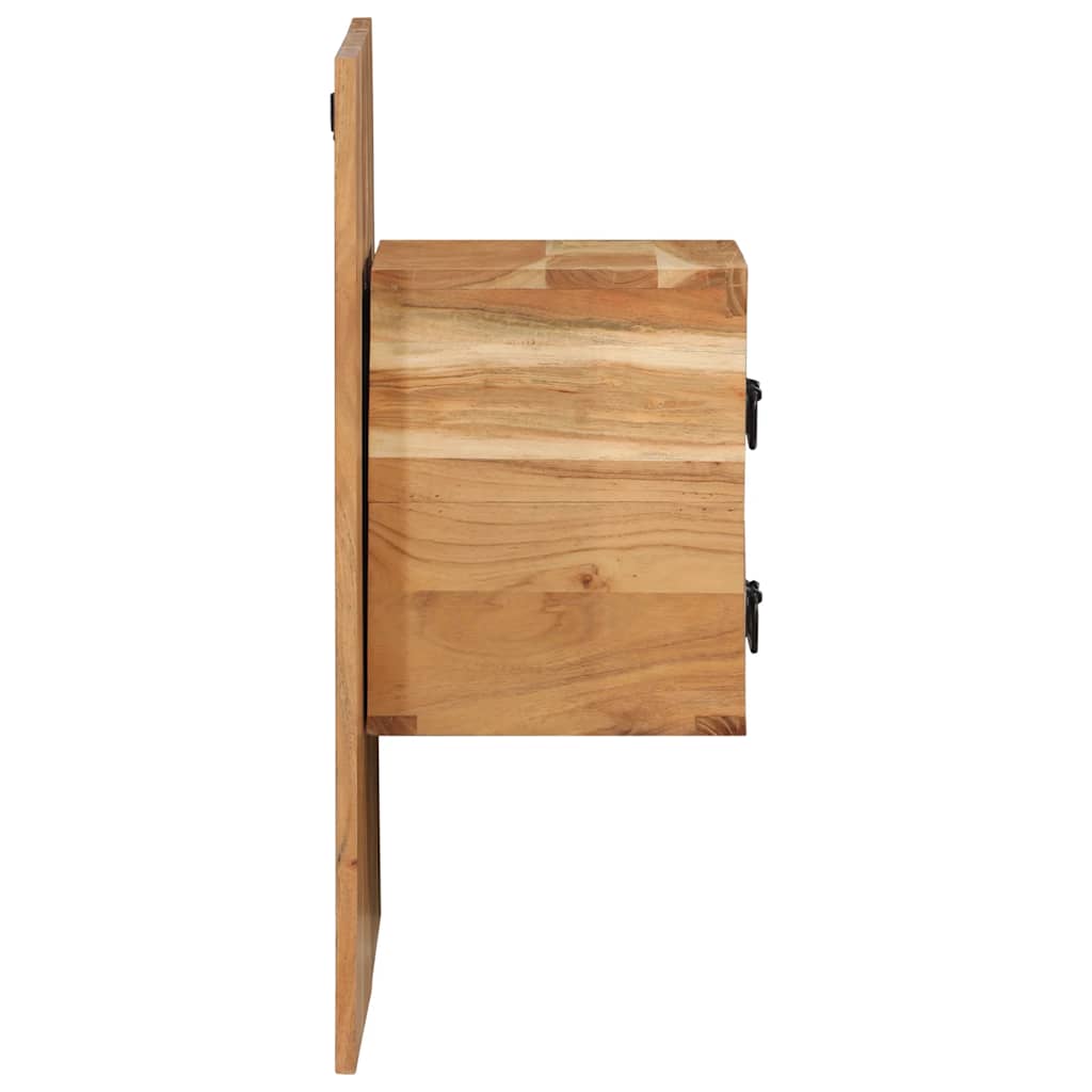 Mesita De Noche Madera Maciza De Acacia 60x32x80 Cm_2