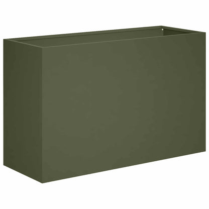 Macetero De Jardín 2 Uds. Verde Oliva 80 X 30 X 40 Cm_2