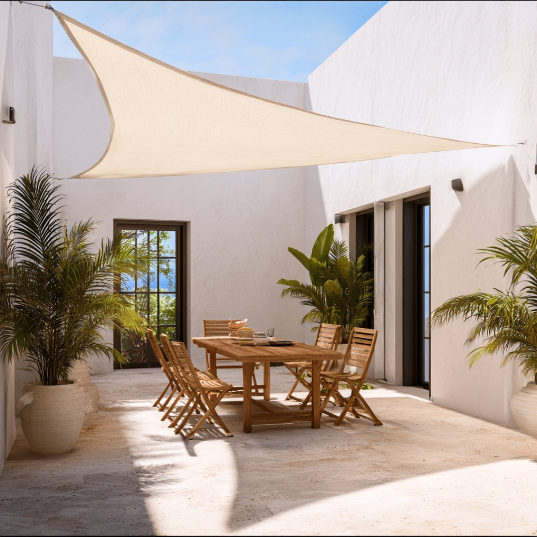 Malla De Sombreo Sunnet Triangular 3.6x3.6x3.6m Marron Nortene_5