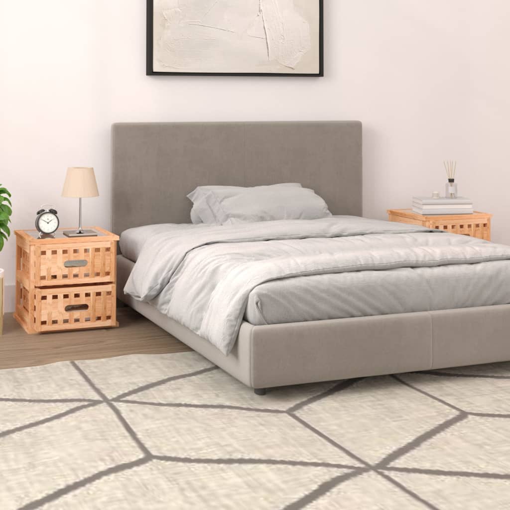 Mesitas De Noche 2 Uds Madera Maciza De Nogal 34x34x34 Cm_1