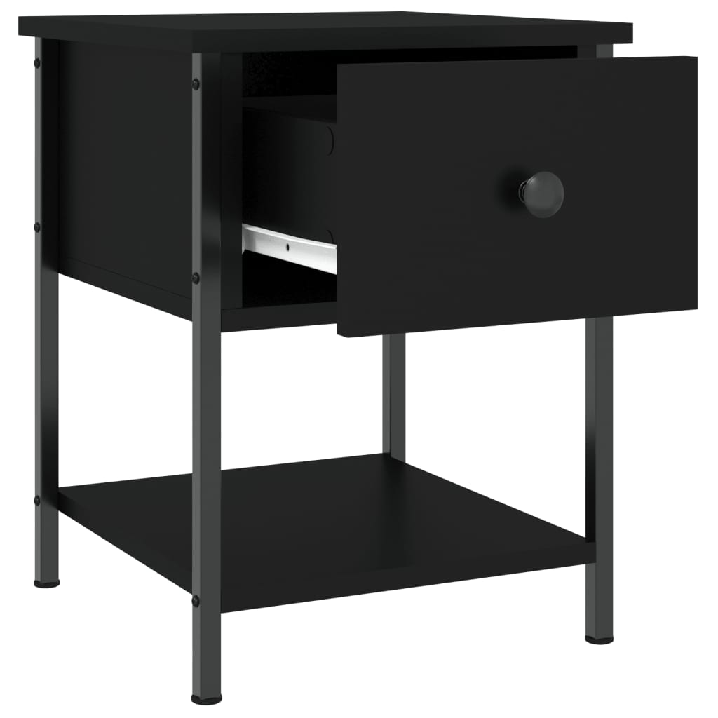Mesitas De Noche 2 Uds Madera De Ingeniería Negro 34x35,5x45 Cm_4