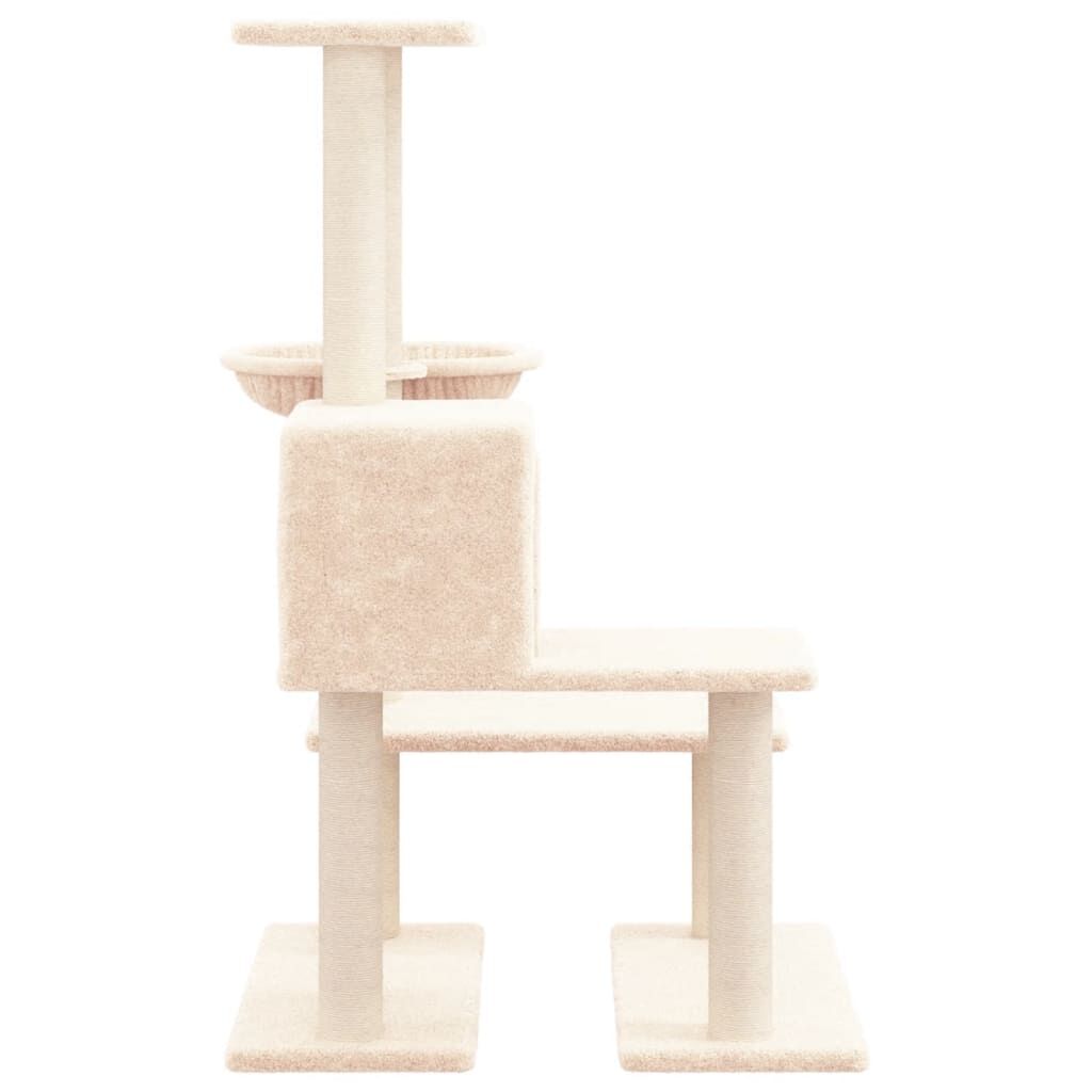 Vidaxl Rascador Para Gatos Con Postes De Sisal Color Crema 94,5 Cm_3
