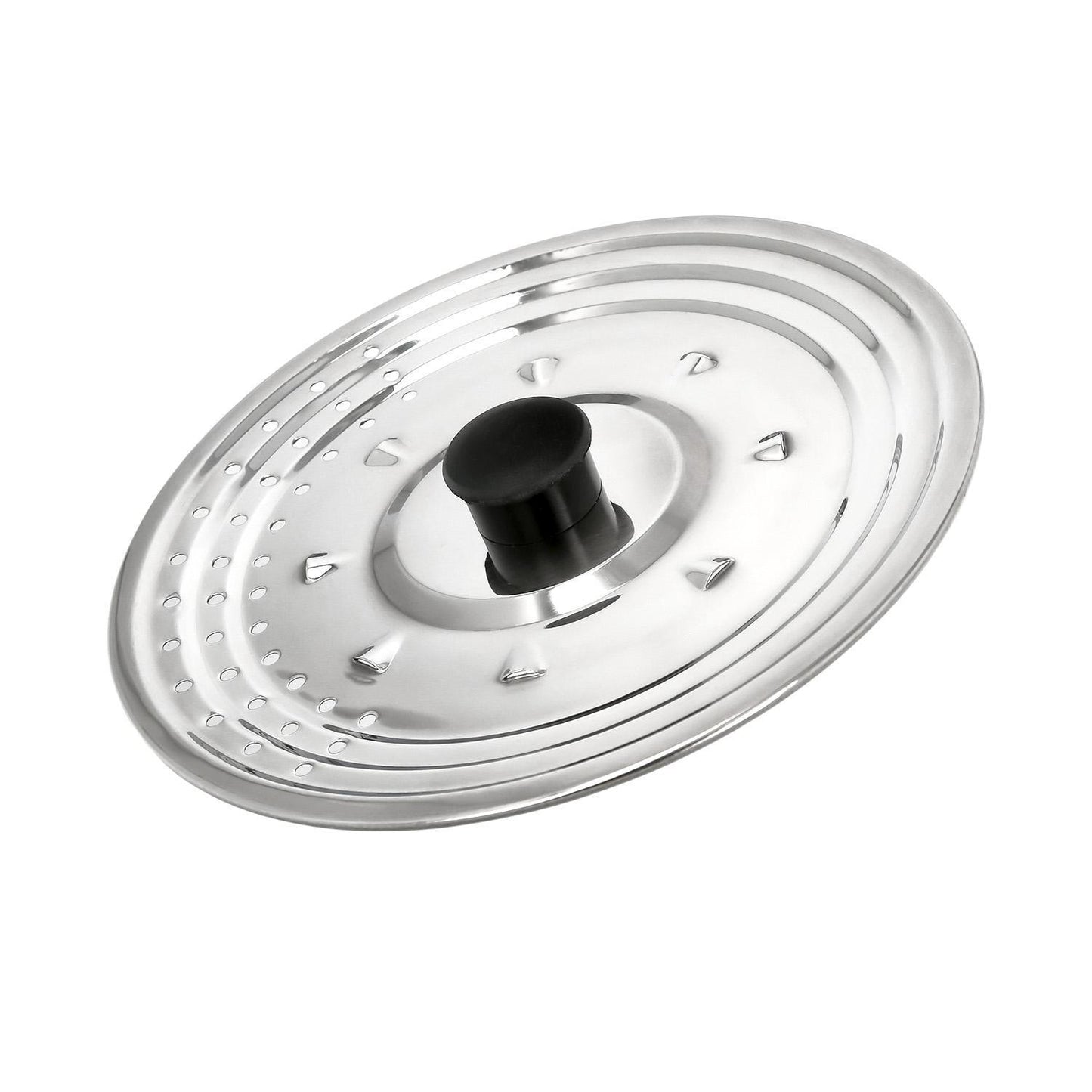 Tapadera Multiusos Acero Inoxidable Ø 25 Cm. Uso Tapa Anti Salpicaduras Y Escurridor. Tapadera Adpatable Diferentes Medidas_0