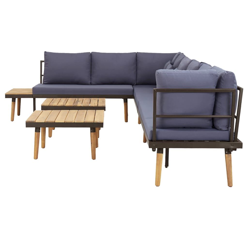 Vidaxl Juego Muebles De Jardín 8 Plazas Y Cojines Madera Maciza Acacia_3
