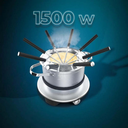 Fondue Eléctrica Para 8 Personas Fun Gourmetfondue Advance. 1500w, Capacidad 1,7l, Queso, Chocolate Y Aceite, Diseño En Acero Inox, Potencia Regulab_2