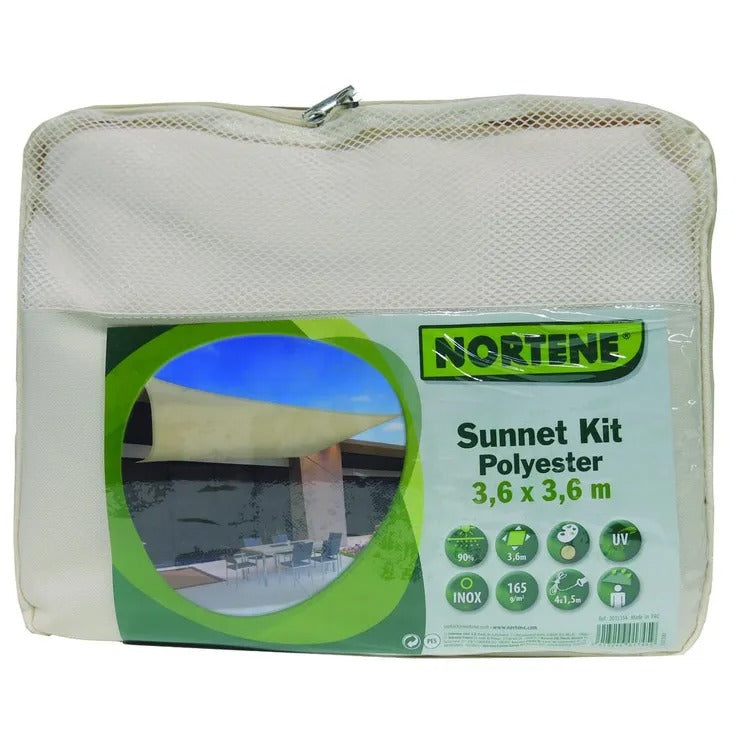 Toldo vela impermeable Sunnet kit triangular 5x5x5m