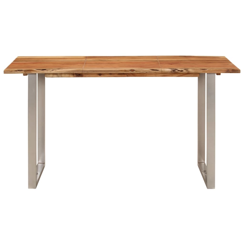 Mesa De Comedor Madera Maciza De Acacia 140x70x76 Cm_0