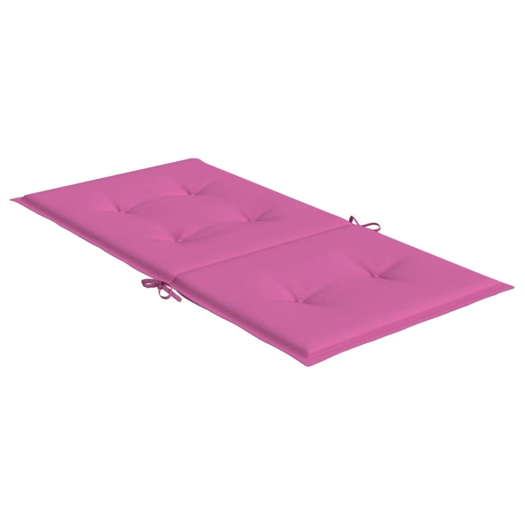 Vidaxl Cojines Para Silla Con Respaldo Bajo 2 Uds Tela Rosa_4