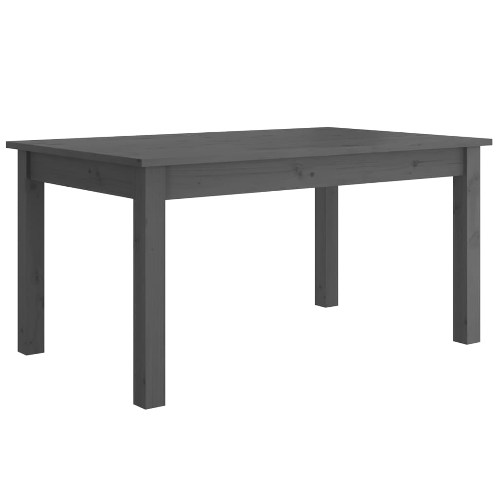 Mesa De Centro Madera Maciza De Pino Gris 80x50x40 Cm_0