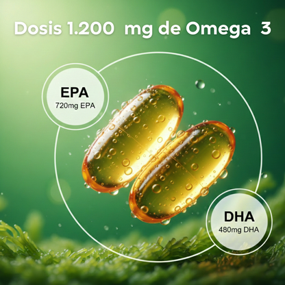 Omega 3 de Microalgas con 360 mg de EPA y 240 mg de DHA – 60 Cápsulas Vidalim_4