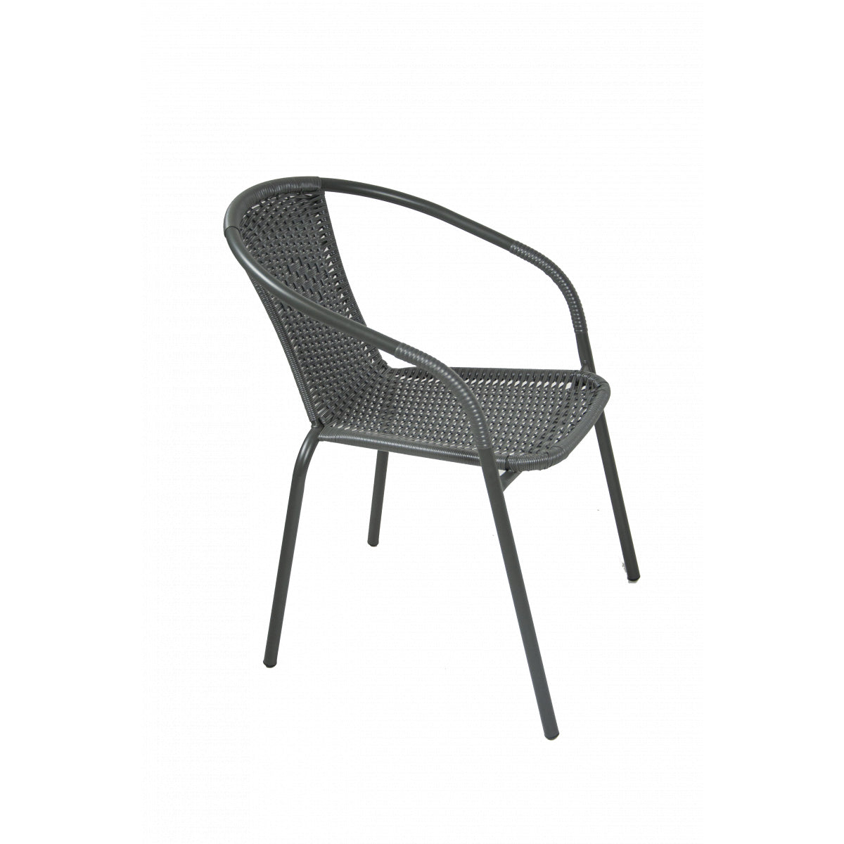 Conjunto De Muebles De Jardín De Acero Y Resina Gris Antracita De 2 Plazas Con 2 Sillones + 1 Mesa - Muebles De Jardín_3