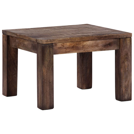 Mesa De Centro Madera Maciza De Mango 50x50x35 Cm_0