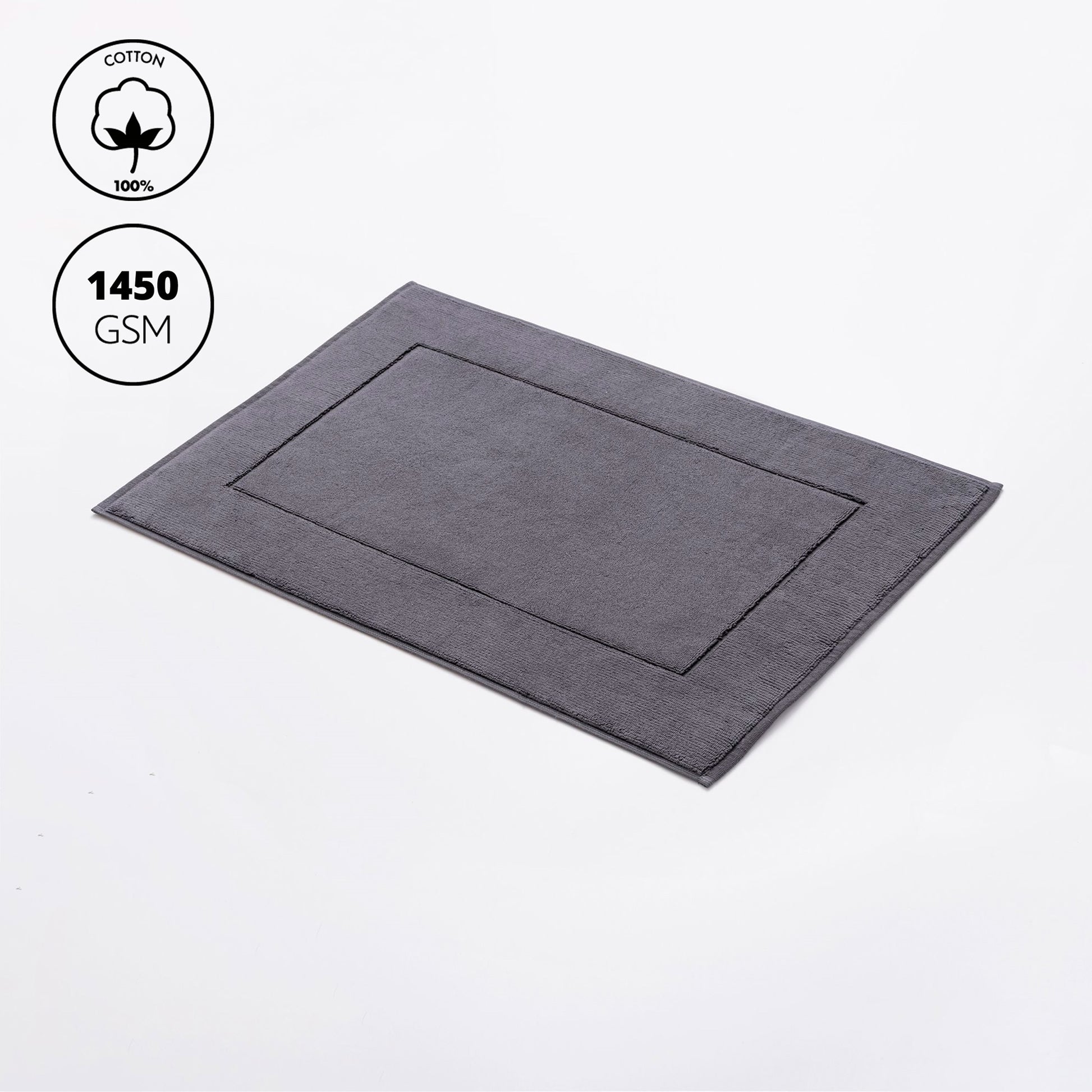 Alfombrilla De Baño 50x80cm 100% Algodón 1450gsm Gris Scalpers Home_2