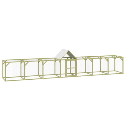 Vidaxl Gallinero Madera Maciza De Pino Impregnada 700x100x150 Cm_0