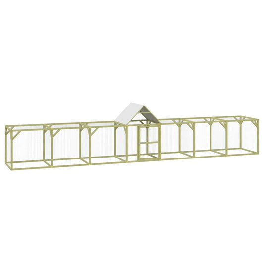 Vidaxl Gallinero Madera Maciza De Pino Impregnada 700x100x150 Cm_0