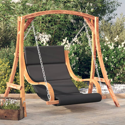 Vidaxl Columpio Con Cojín Madera Maciza Abeto Con Acabado De Teca_1