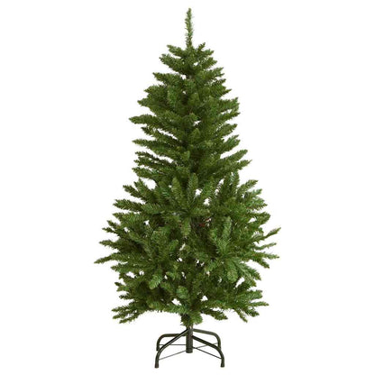 Vidaxl Árbol Navidad Artificial Con Bisagras 150 Led Y Bolas 120 Cm_4