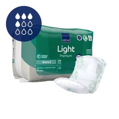 Compresas para la incontinencia Light, Extra ABENA 10 uds