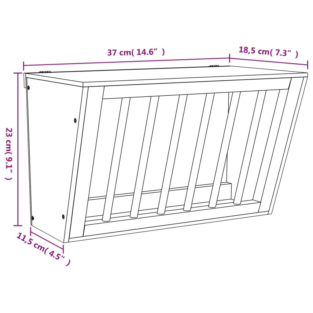 Vidaxl Comedero De Heno Para Conejos Madera Maciza Abeto 37x18,5x23 Cm_2