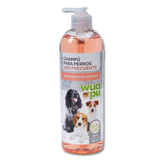 Champú Suave Wuapu Para Perro, Uso Frecuente Con Extracto De Manzanilla, Ph 7.5. Envase De 750ml_0