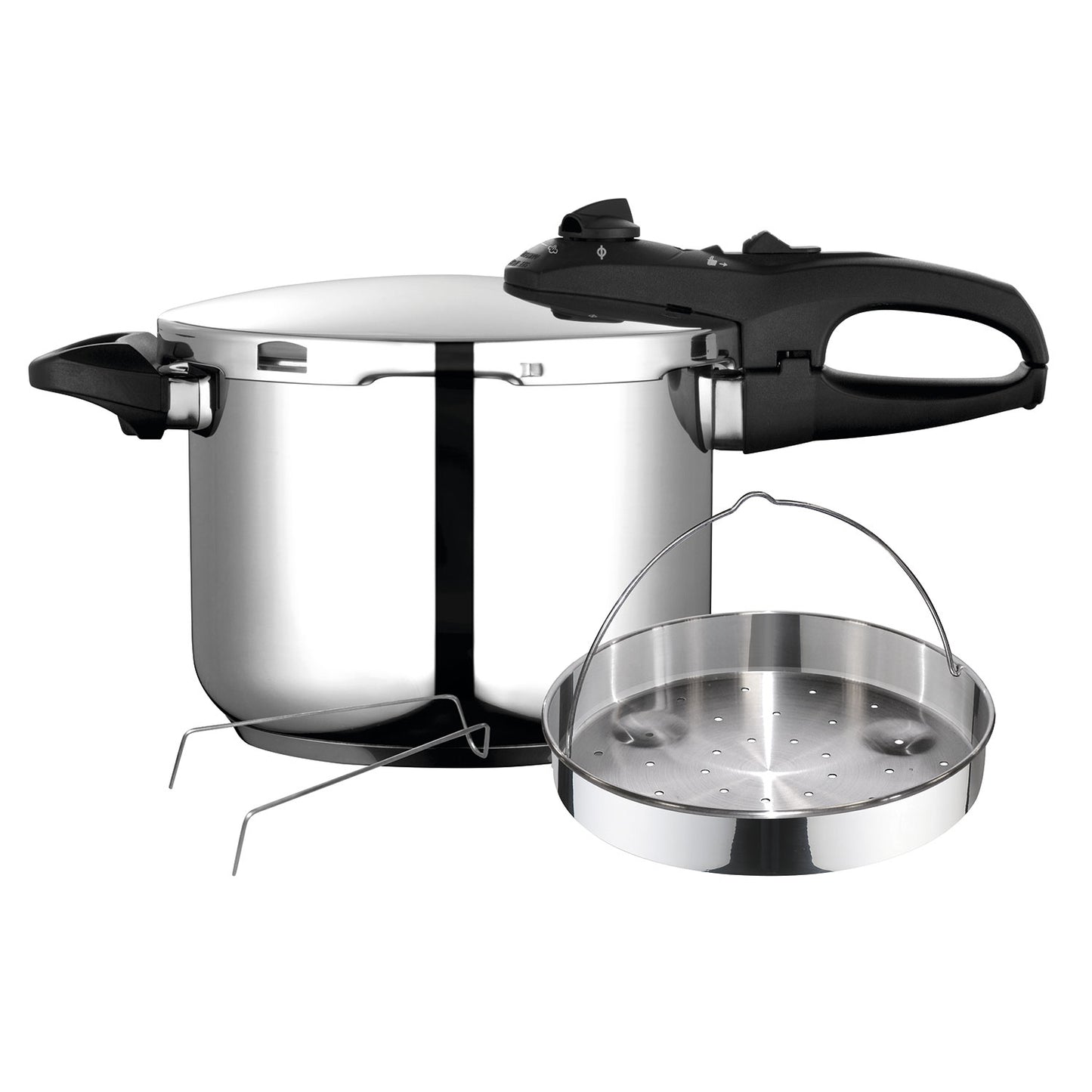 Olla A Presión 6 Litros, Inducción, Express Super Rápida, Acero Inoxidable 18/10, Todas Cocinas Fagor Duo 6 Plata_0