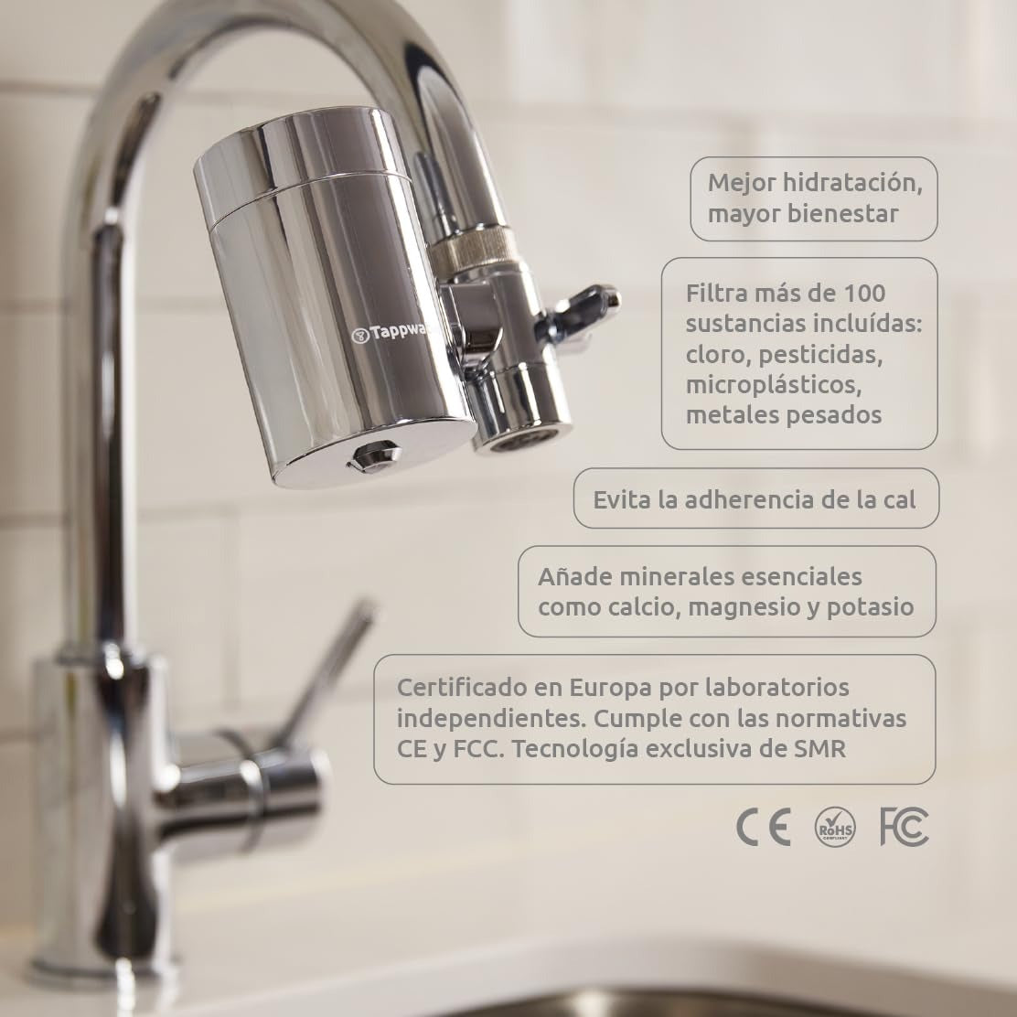 Pack 4 x Cartuchos para filtro EcoPro Chrome SMR Tappwater