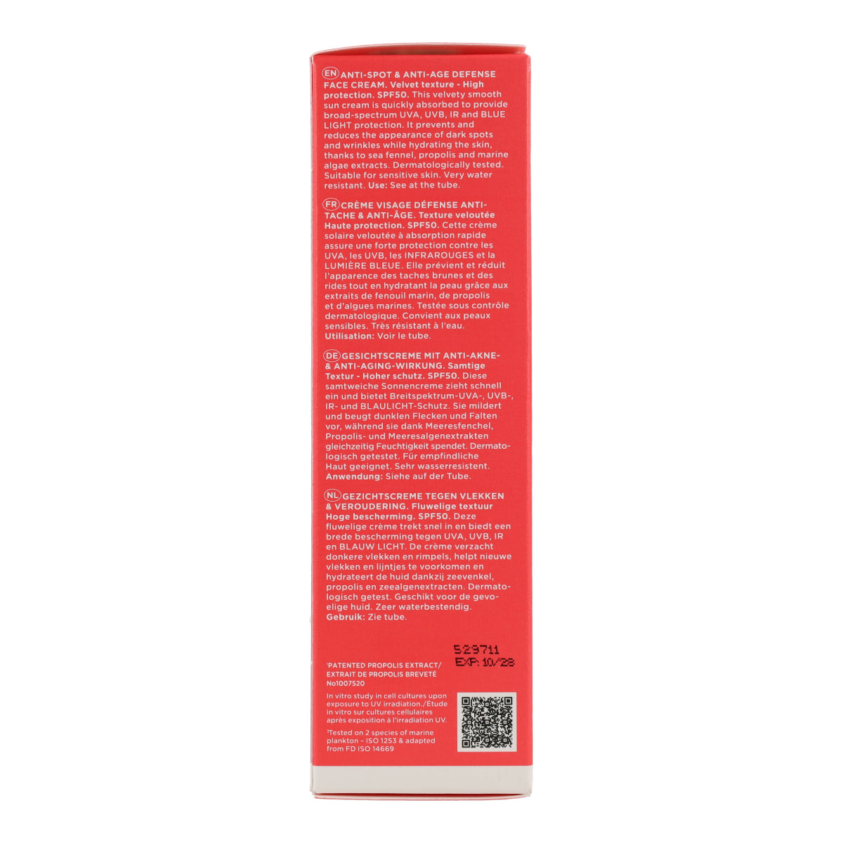 Crema solar antimanchas SPF50 Apivita 50ml