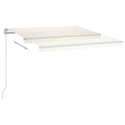 Toldo Manual Retráctil Con Led Crema 300x250 Cm_5