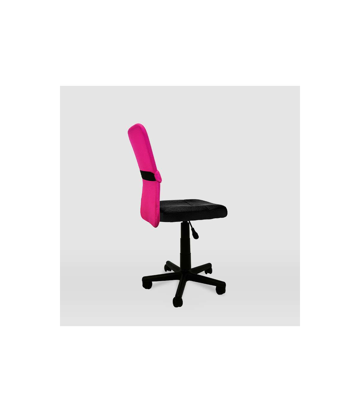 Silla De Oficina Alba Acabado Negro/rosa. Alto: 83.5-95.5cm Ancho: 55cm Fondo: 55cm._1