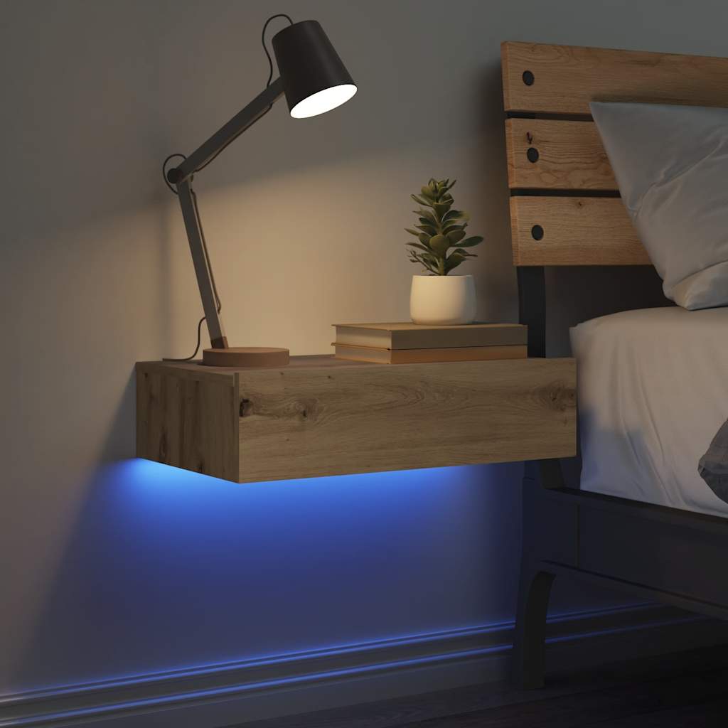 Mesita De Noche Madera De Ingeniería Roble Artisan 60x35 Cm_3
