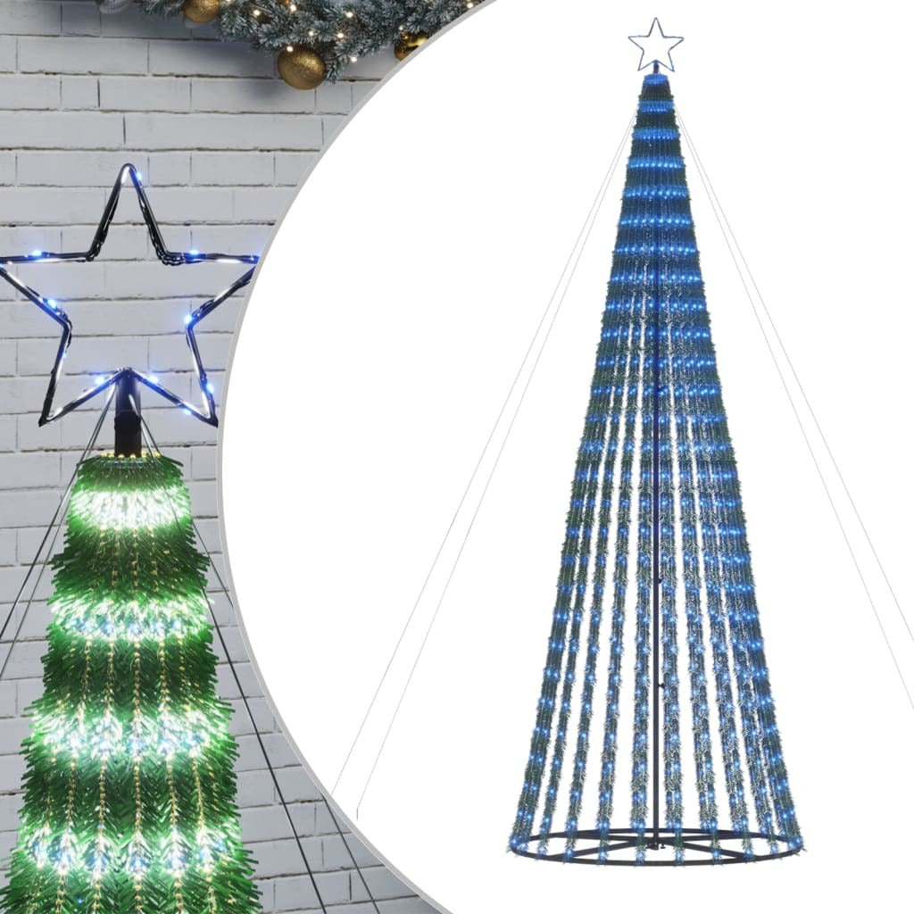 Vidaxl Árbol De Navidad Led 688 Leds Azul 300 Cm_0