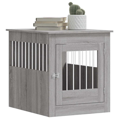 Jaula Para Perros Madera Ingeniería Gris Sonoma 64,5x80x71 Cm_3