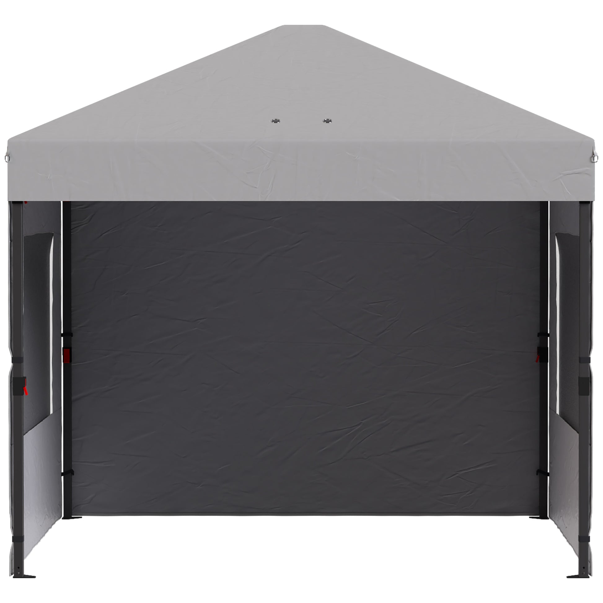 Outsunny Carpa Plegable Pop-up 3x3m Con 3 Paredes Upf50+ Altura Ajustable Blanco_3