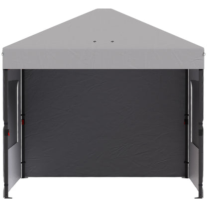 Outsunny Carpa Plegable Pop-up 3x3m Con 3 Paredes Upf50+ Altura Ajustable Blanco_3