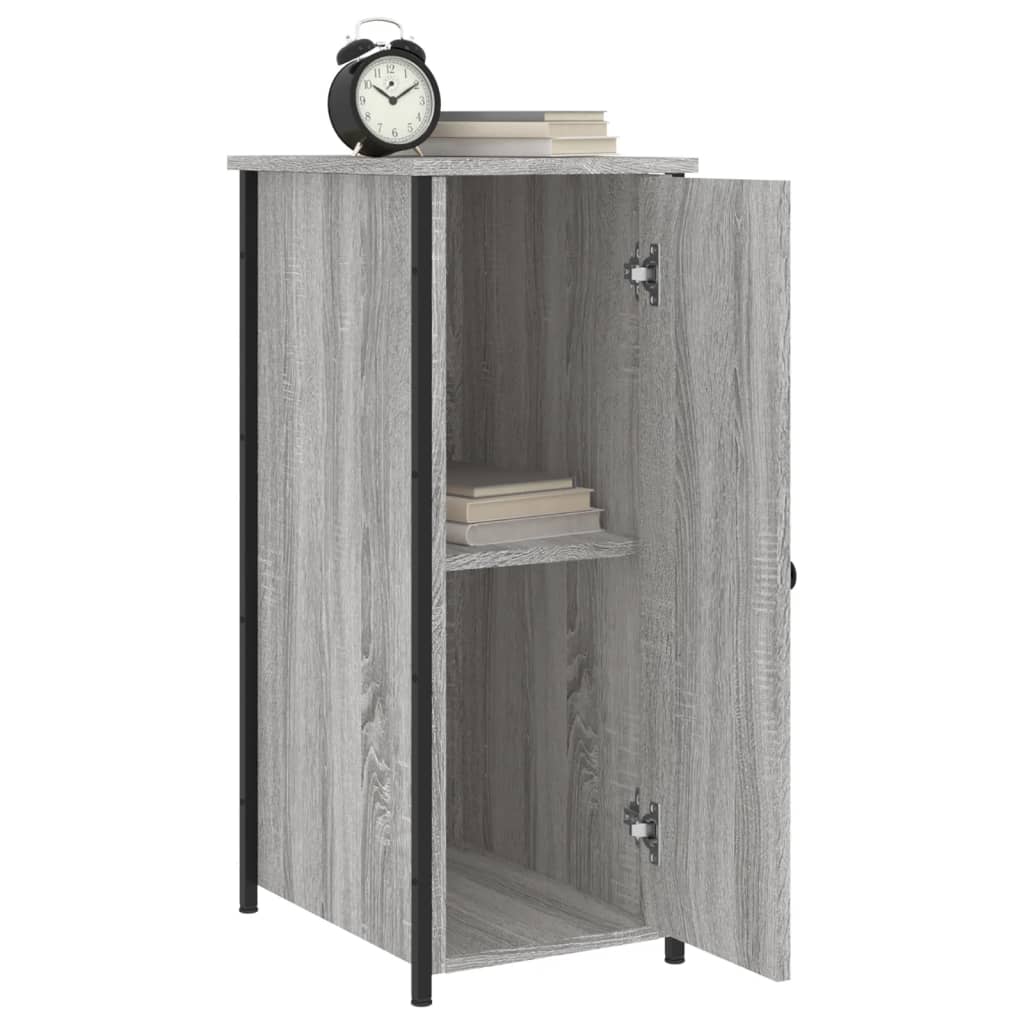 Mesitas Noche 2 Uds Madera Ingeniería Gris Sonoma 32x42x80 Cm_2
