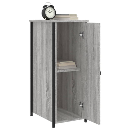 Mesitas Noche 2 Uds Madera Ingeniería Gris Sonoma 32x42x80 Cm_2