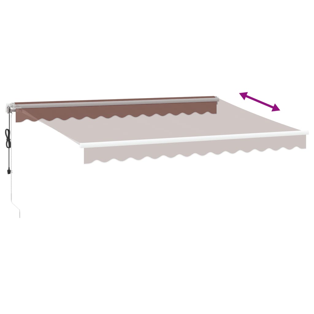 Toldo Retráctil Automático Marrón 350x250 Cm_4