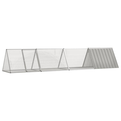 Vidaxl Jaula Para Conejos Acero Galvanizado Gris 403,5x80,5x71 Cm_0