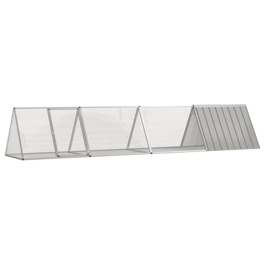 Vidaxl Jaula Para Conejos Acero Galvanizado Gris 403,5x80,5x71 Cm_0
